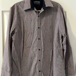 Johnston & Murphy Button Down Shirt Mens MD Long Sleeve